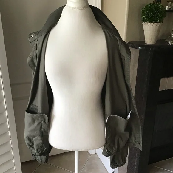 NEW Car Coat Jacket XL Fatigue Green Stretch Elastic Sleeves Supplies Union Bay - Picture 8 of 16